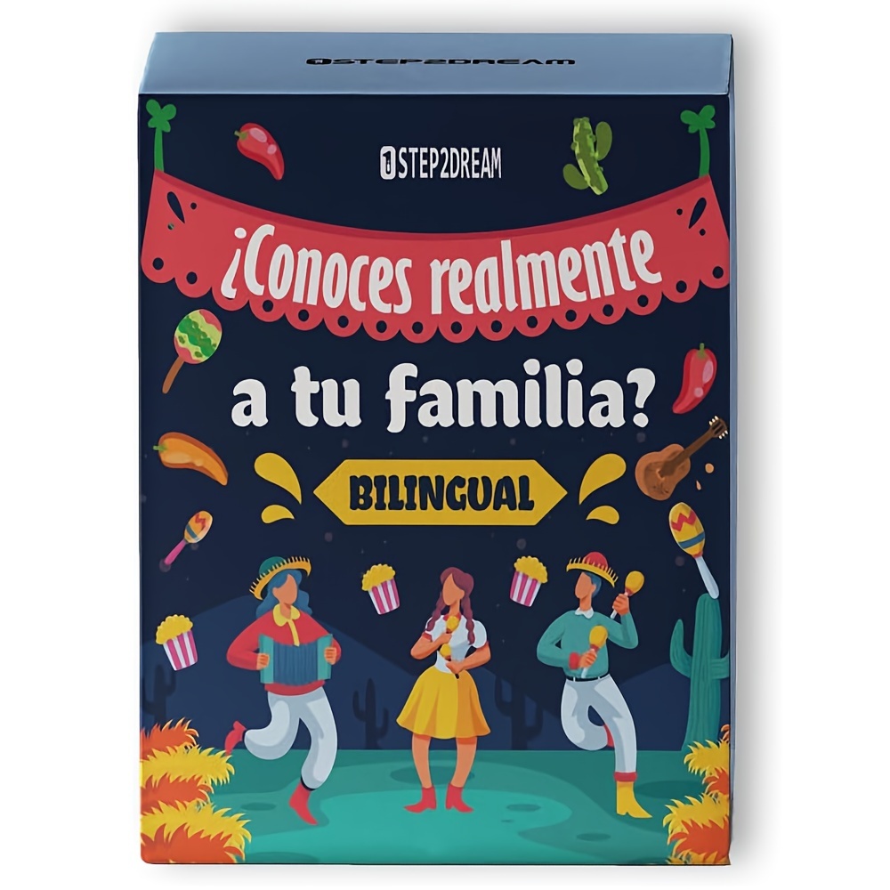 

Family Game - Interactive Creative Card Game For Adults, Spanish-, , Card Stock Material With Box, Challenge For 14+