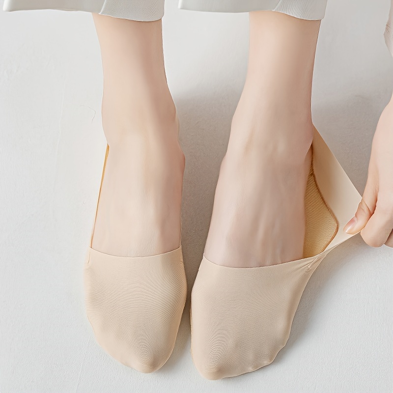 bottom white invisible socks