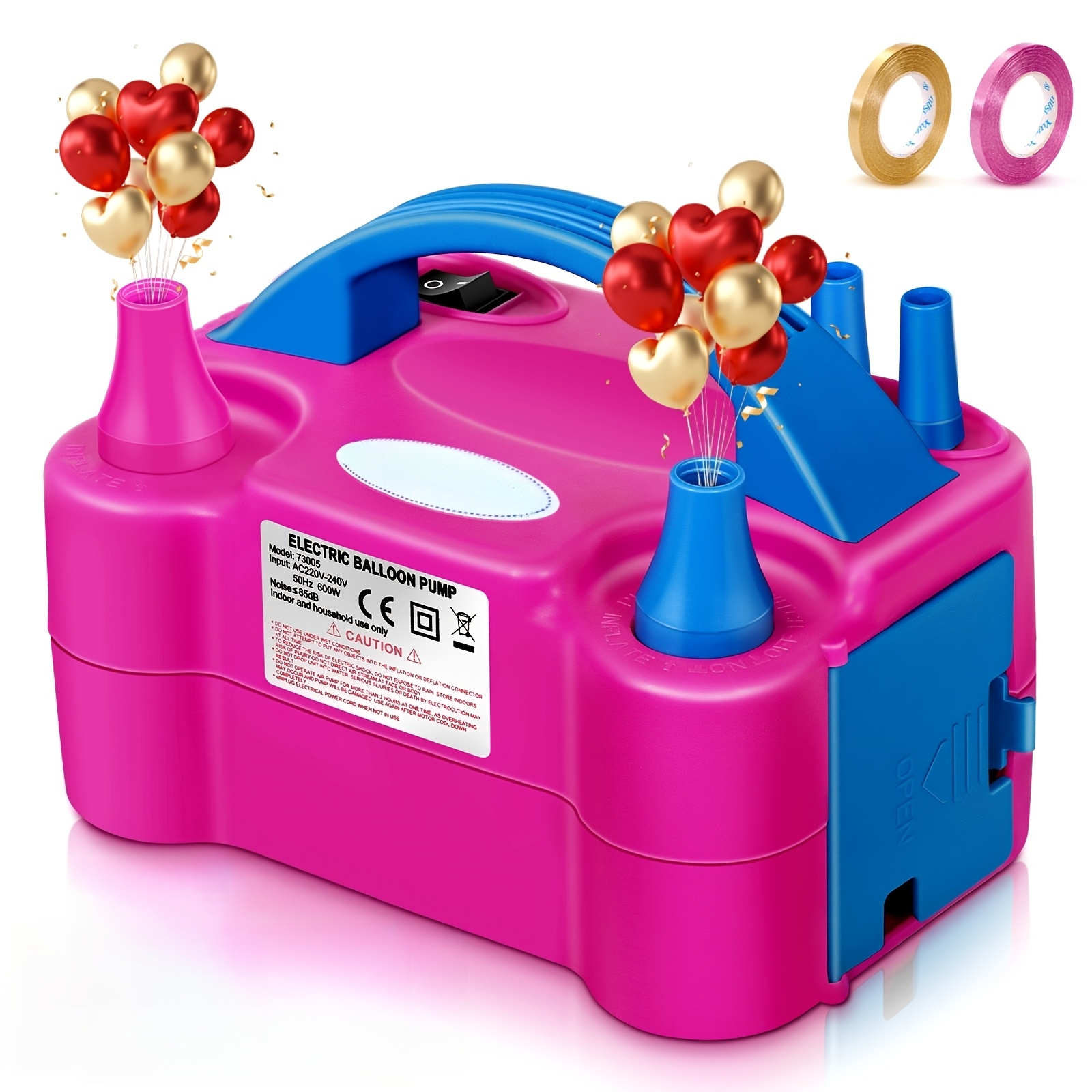 electric balloon inflator pump 600 watts electric balloon inflator pump 2 inflation   suitable for birthday wedding   christmas party valentines day holiday decorations without battery