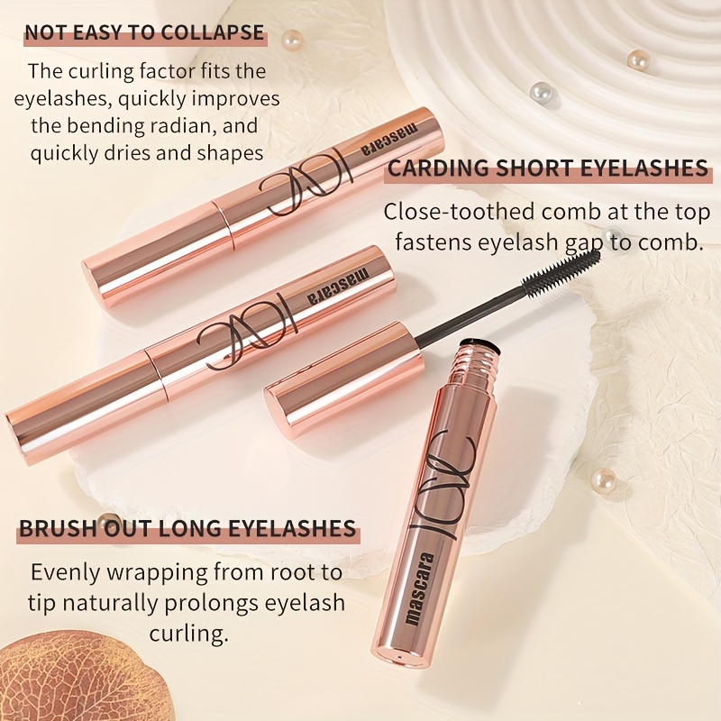 Waterproof Mascara - Vegan, Ultra-Black, Waterproof, Smudge-Proof, Volumizing Formula, Lengthening Lashes, Long-Lasting Formula