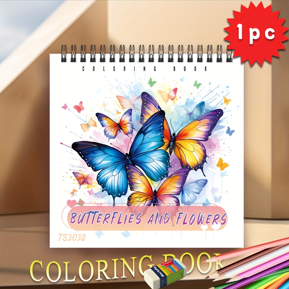 

1pc, Livre de Coloriage pour Adultes Femmes - 8.3x 8.3 Pouces 30 Pages Livre de Coloriage pour Adultes - Aide à , Gribouiller, Cadeau de Fête, Halloween, Cadeau de Rentrée Scolaire, Cadeau pour ou