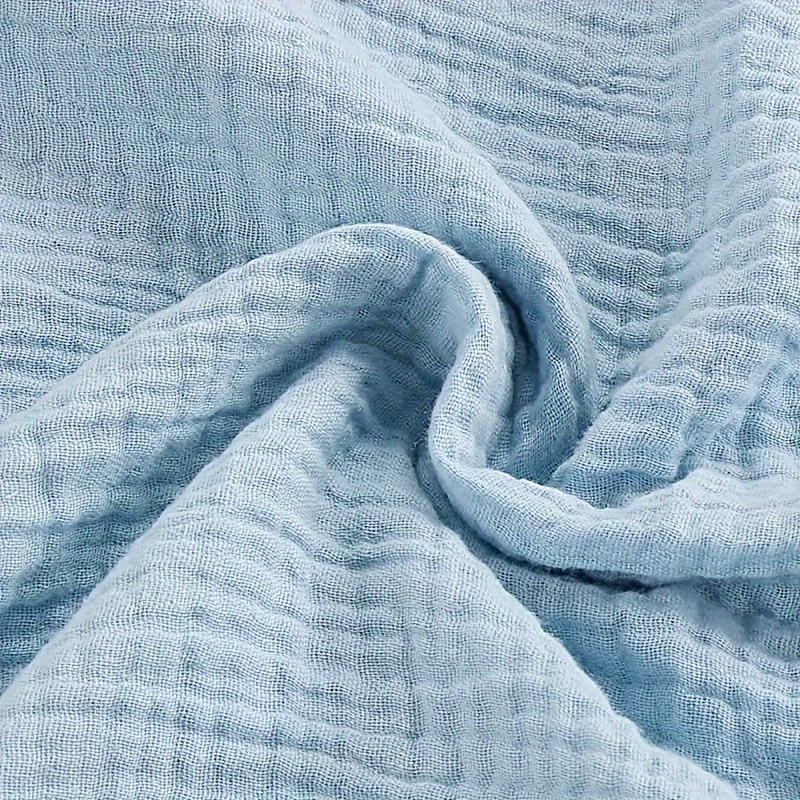 Plain Bubble Gauze Double-layer Textured Pleated Cotton For Shirts And Dresses