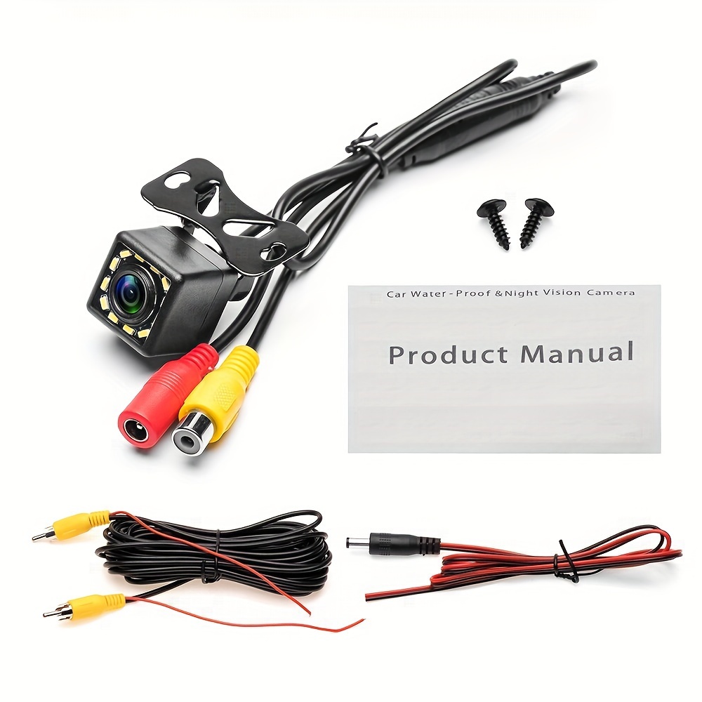 TEMU Podofo Vehicle Backup Camera Car Rear View Camera 170° Wide Angle 12 Led Night Backup Reversing Parking Cameras