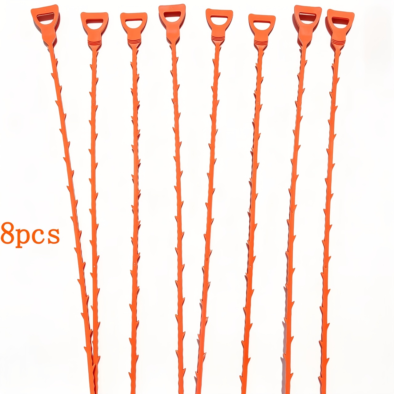 TEMU 8pcs Durable Plastic Instant Drain Clog Remover, Shower, Sink, And Bathtub Drain Kit, Easy-to-use Accessory For Hair And Dirt Cleaning, Sink