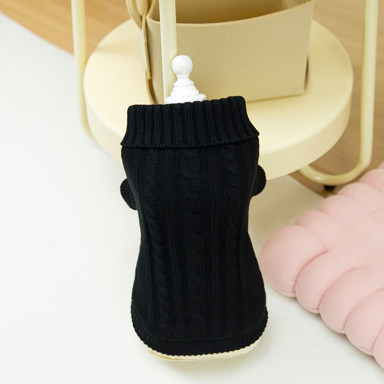 Image of Warm Dog Sweaters For Small Dogs Turtleneck Knitted Winter Dog Clothes Pet Puppy Cat Sweater Vest Chihuahua French Bulldog Coat
