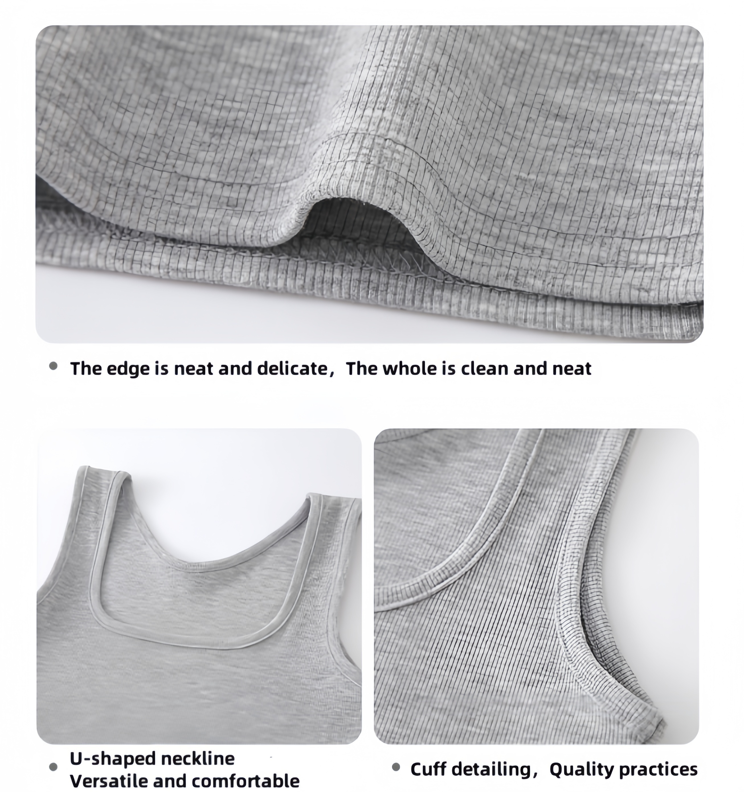 Solid color casual, U-neck, wide shoulder vest, Women's tank top, versatile innerwear or outerwear, sleeveless vest, comfortable and simple, suitable for spring, summer, autumn tops, can be worn in winter, Christmas, Valentine's Day