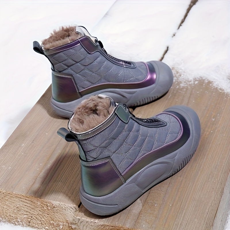 new fashionable versatile trendy short boots     low price outdoor warm winter high top casual ankle shoes Product details 1