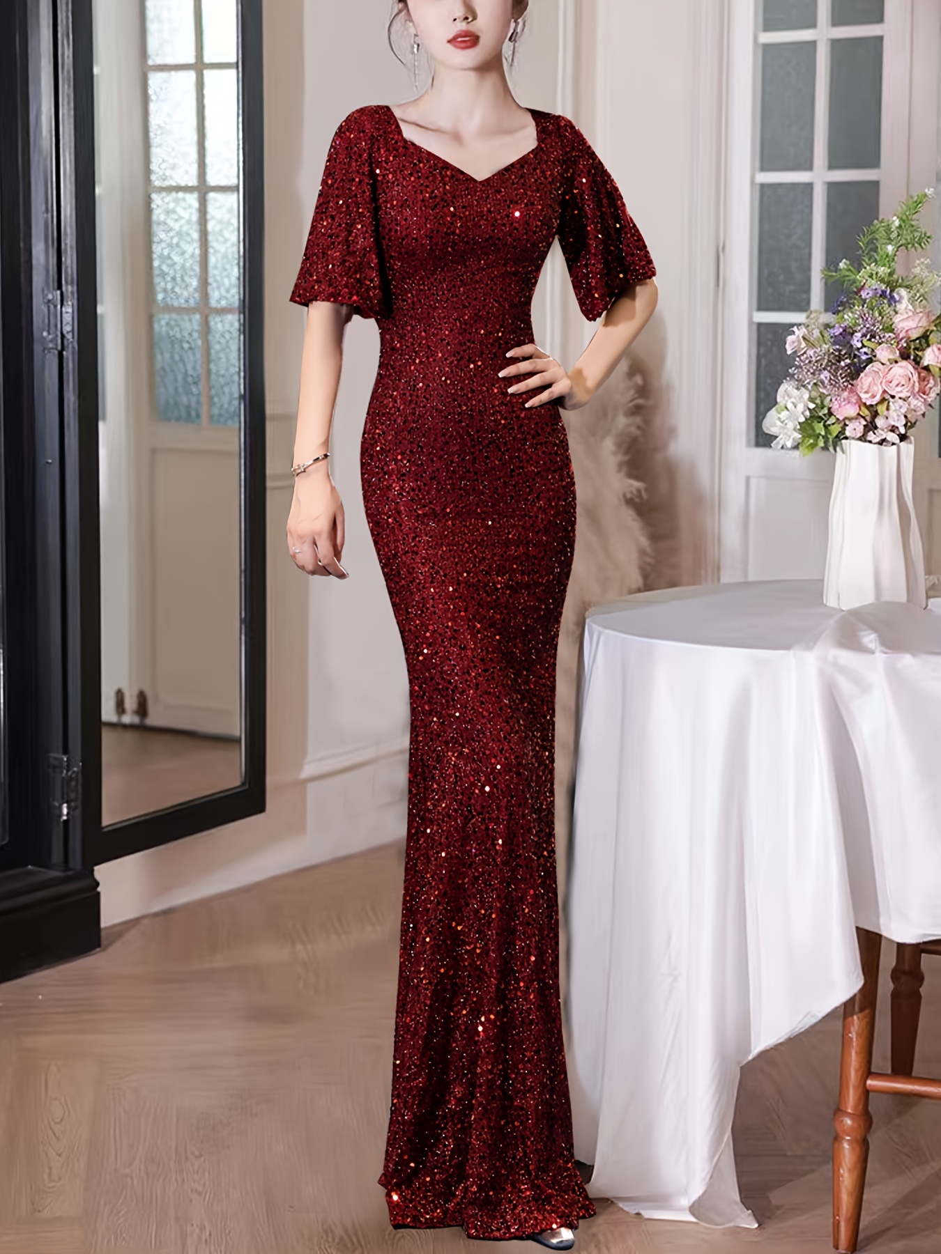 Fashion Birthday Long Dresses Hostess Evening Dress For Women, New