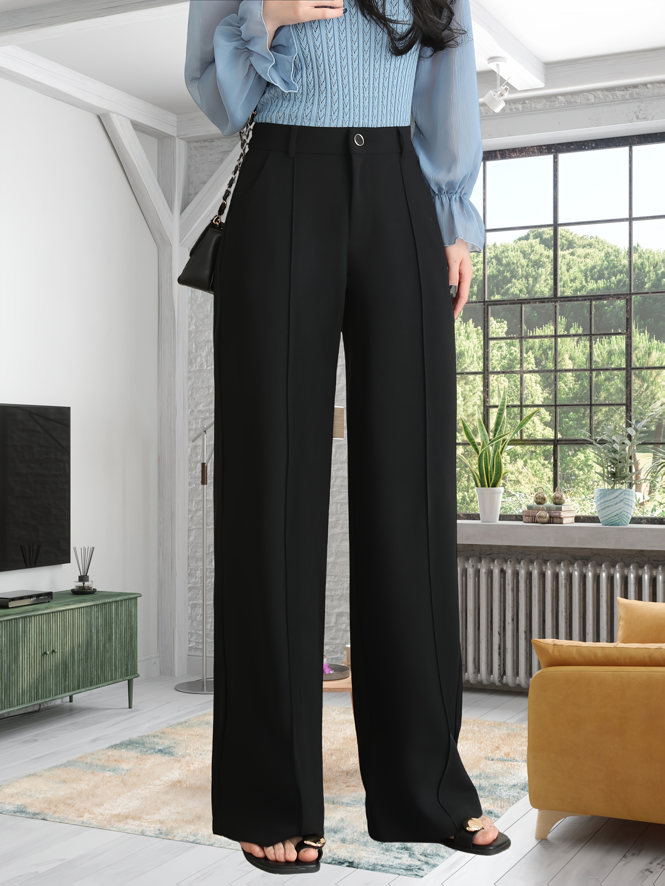 Black Formal Pants Trousers Office Men's Formal Black Pants