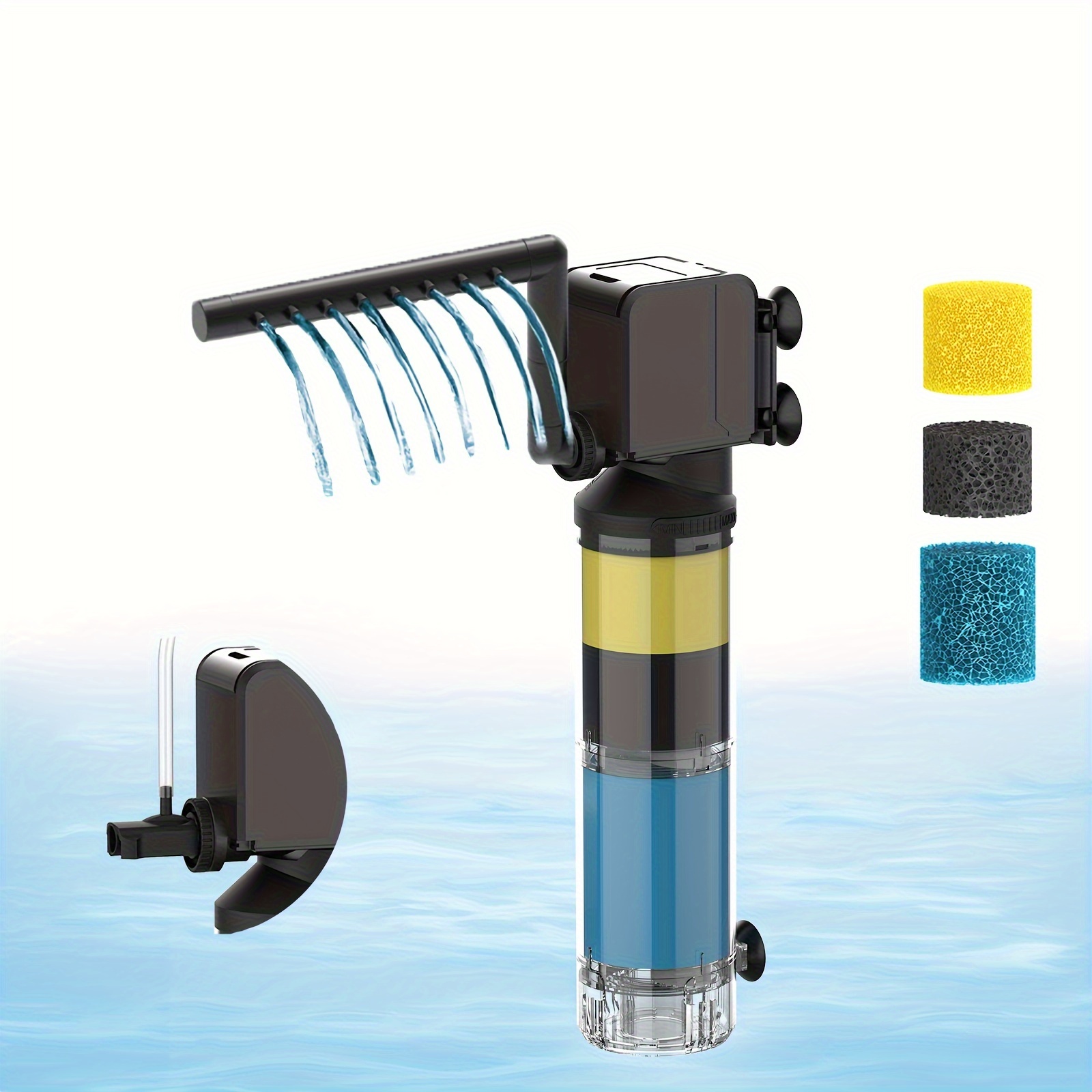 

Aquamiracle Filter For 40-150 Gallon Aquariums, Filter Filter 3- Filtration Aeration/ , And