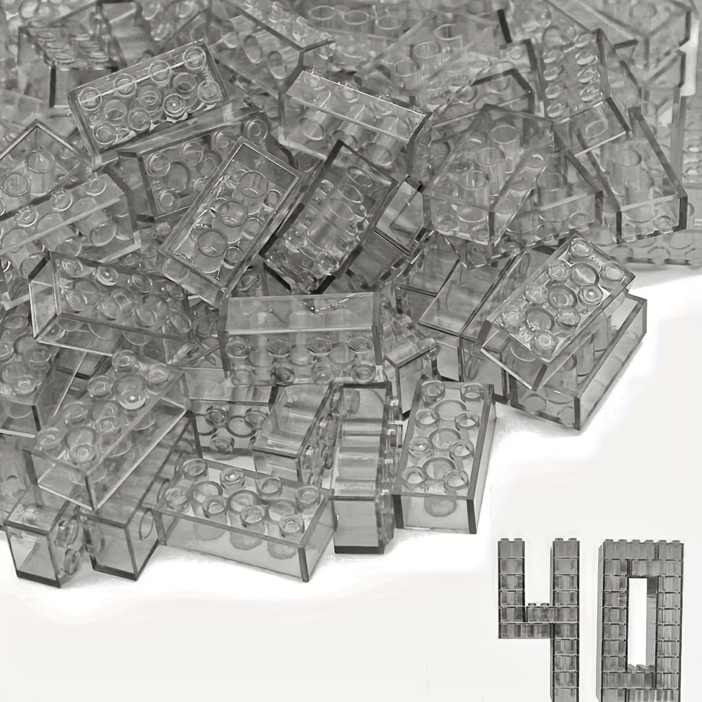 40pcs 2x4 High Brick Small Particle Building Blocks ABS Material