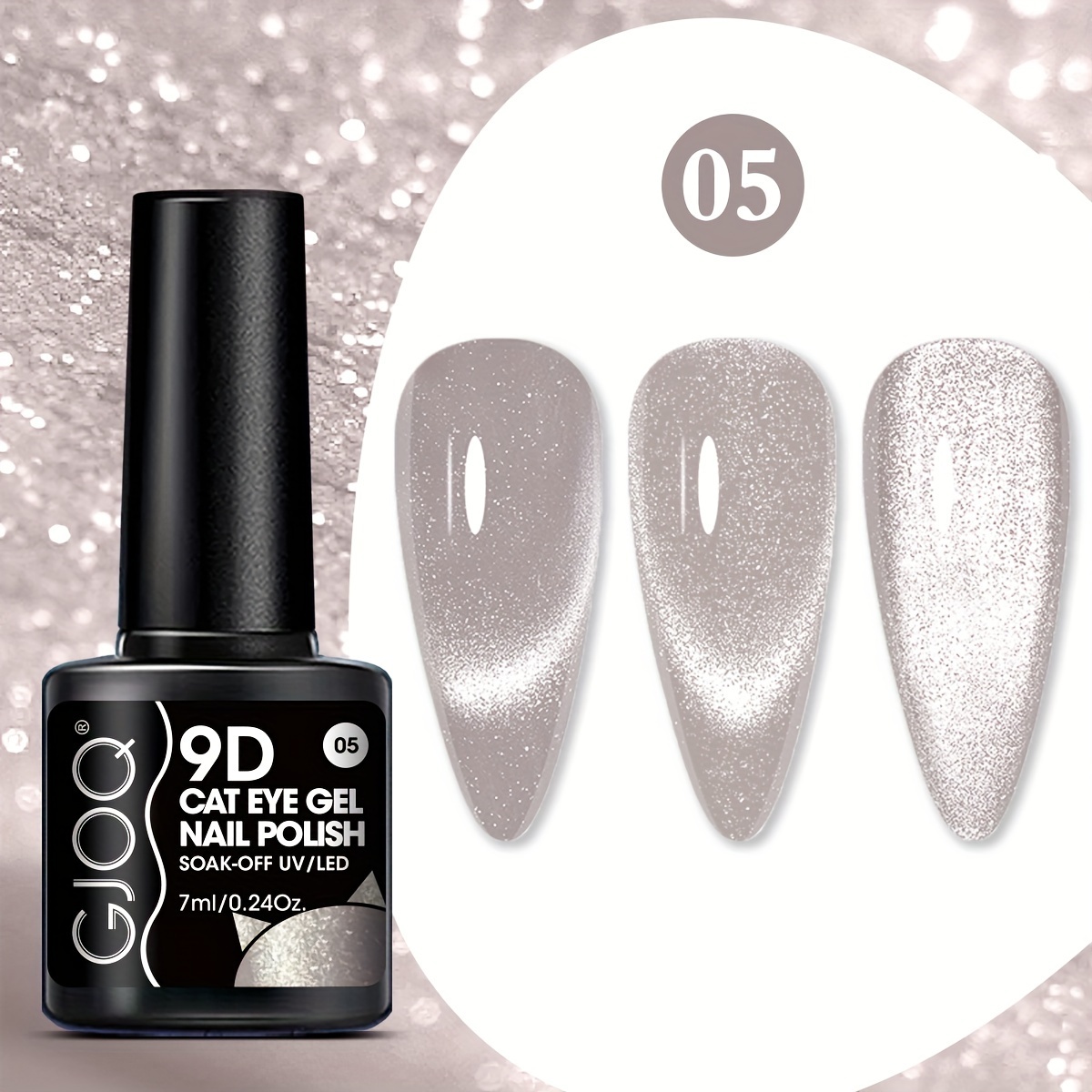 1  chameleon effect magnetic gel polish soak off led cat eye gel polish manicure nail art