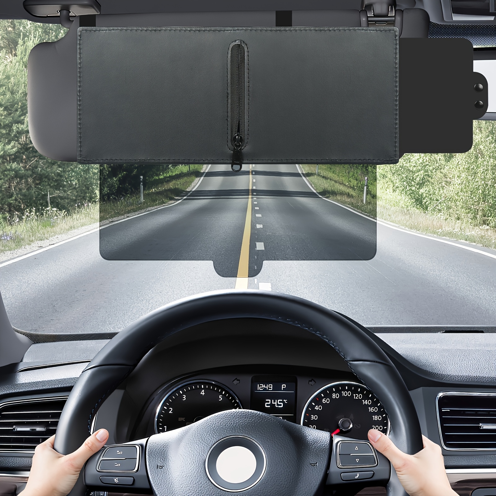 TEMU Car Sun Visor Extender, Sun Visor, Driver Or Front Passenger Anti Glare Sun Visor, Polarized Car Sun Visor Extender, Adjustable Car Sun Visor