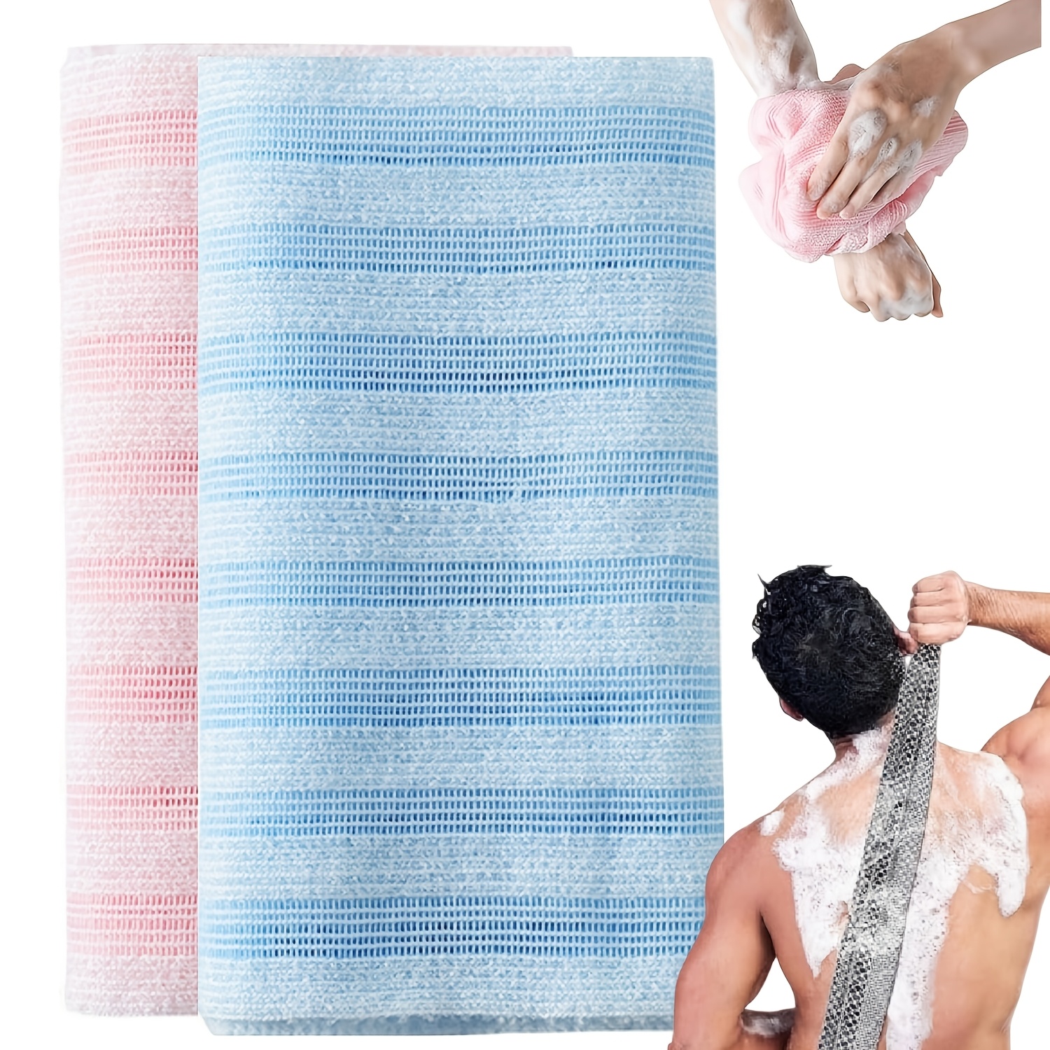 2 4pcs blissal shower towel japanese exfoliating towel extra - Temu