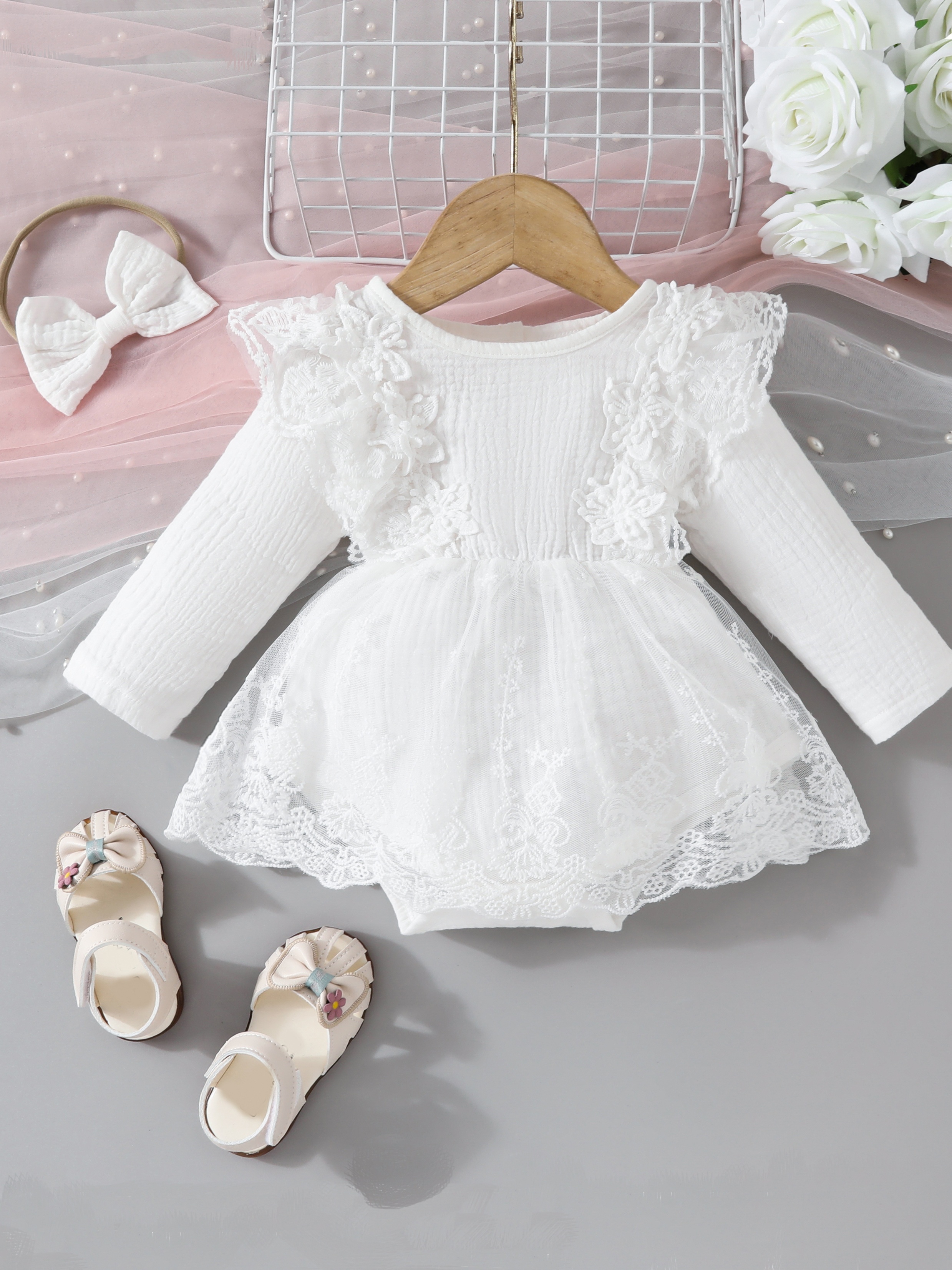 body bebé niña largas encaje falda tul Temu Argentina