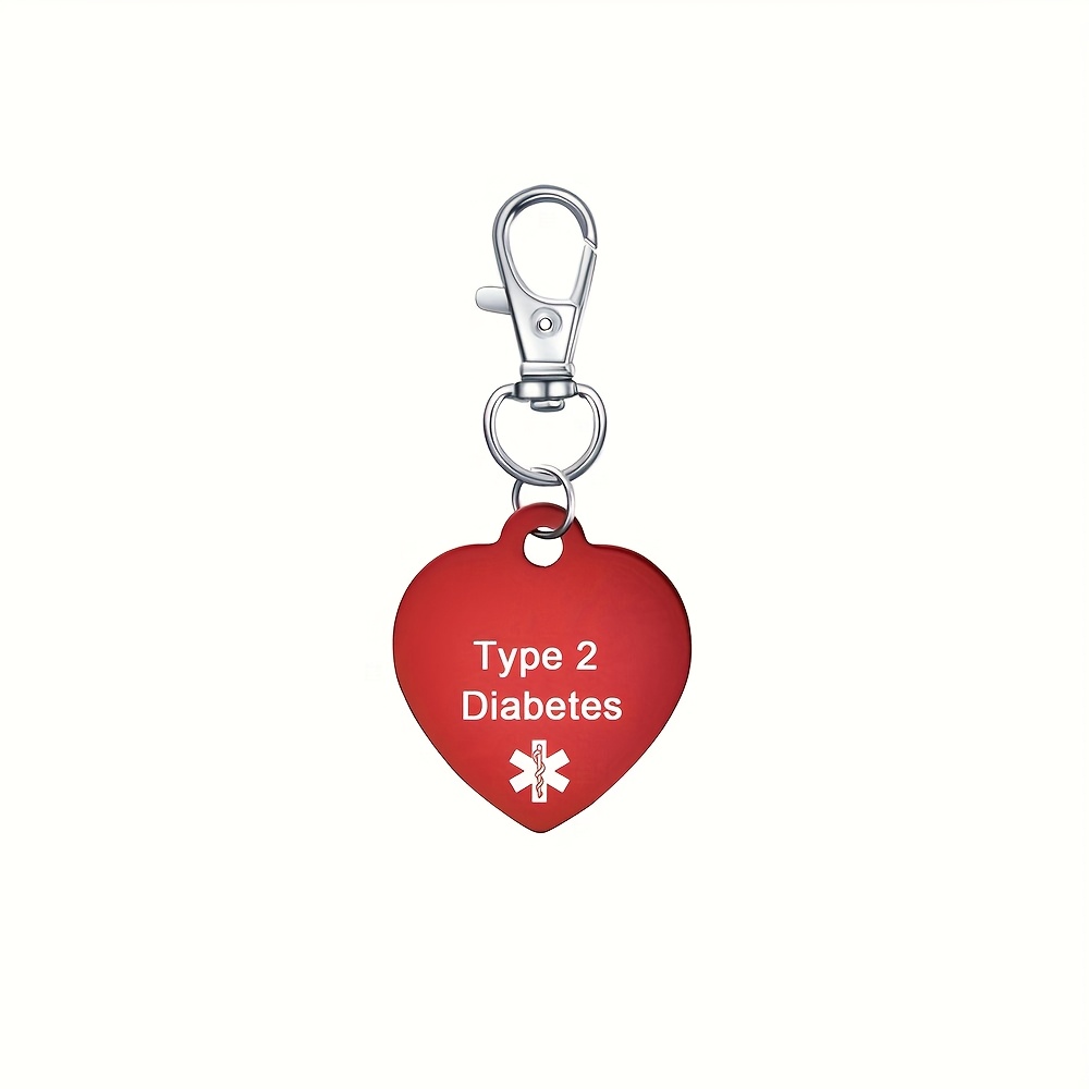 Image of 1pc Of Medical Snake Rod Love Keychain, Medical Warning Pendant Keychain Pendant, Outdoor Sports Luggage Additions Pendant
