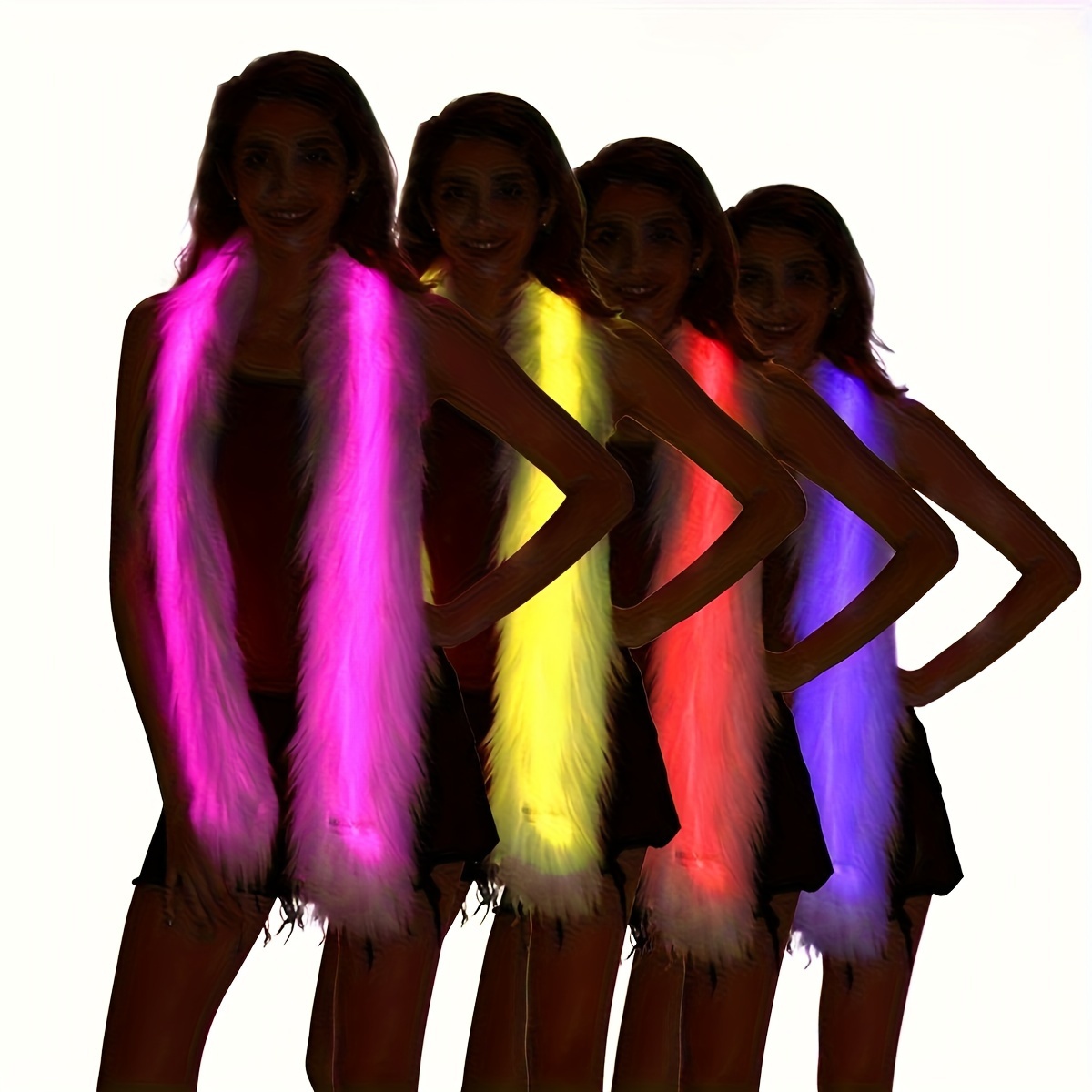 

Women's Accessories Fashion Personality Led Lighted Scarf Suitable For Carnival Halloween Cosplay Anime Costume Accessories Without Battery