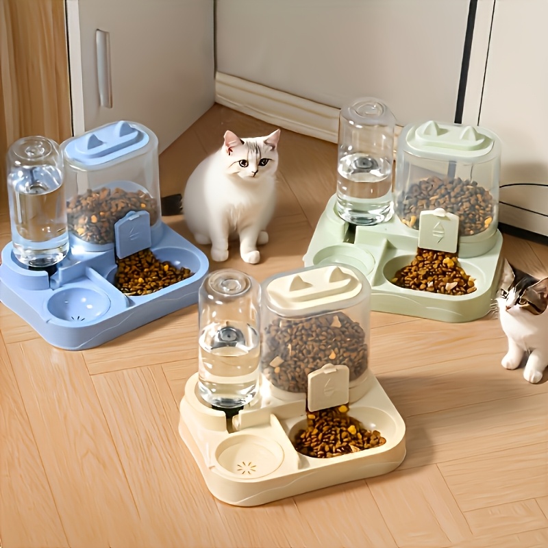 2-In-1 Large Capacity Automatic Pet Feeder And Water Dispenser – Dry And Wet Separation, Durable Plastic, Transparent Design, Ideal for Indoor Pet Hydration And Healthy Diet, No Battery Needed – Worry-Free Travel, Suitable for Cats And Dogs