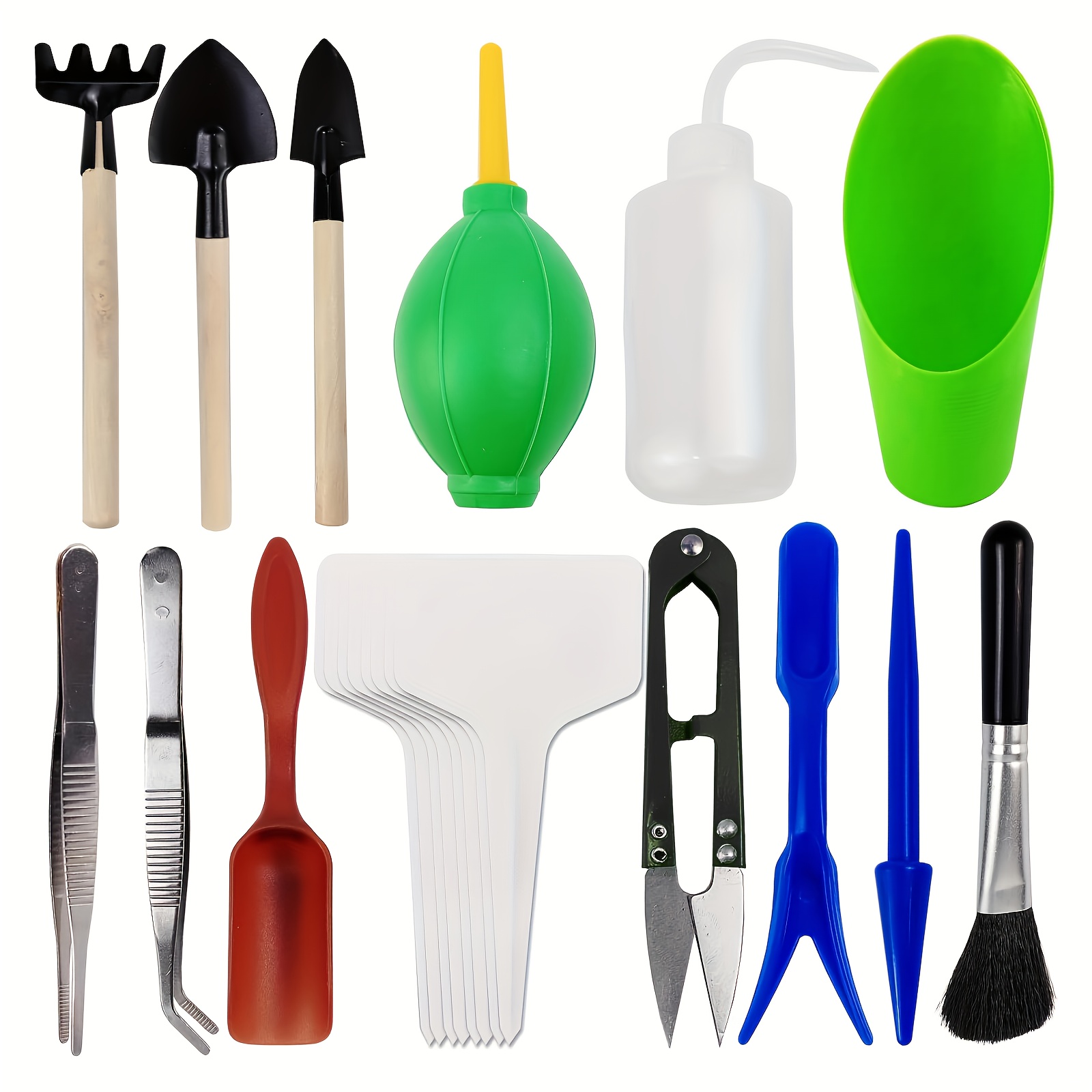 TEMU 20pcs/set Succulent Tools Set, Mini Garden Tool Set, Transplanting Tools Set, Succulent Care Kit For Succulent Miniature Gardening Plant