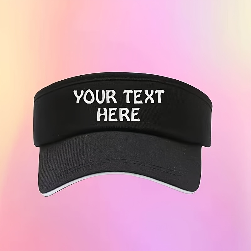 TEMU Customizable Text Baseball Caps, Unisex Styles For Spring And Summer, Lightweight And Breathable, Suitable For Cycling, Hiking, Beach , And