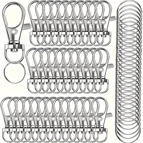 50 100pcs keychain hooks accessories pendants keychain hooks with keychains used for diy craft string bead production diy wallet production diy wallet making