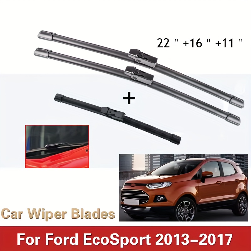 TEMU Per Ford 2013-2017 Spazzole tergicristallo anteriore e posteriore Parabrezza Spazzole per finestrini 22"+16"+11"
