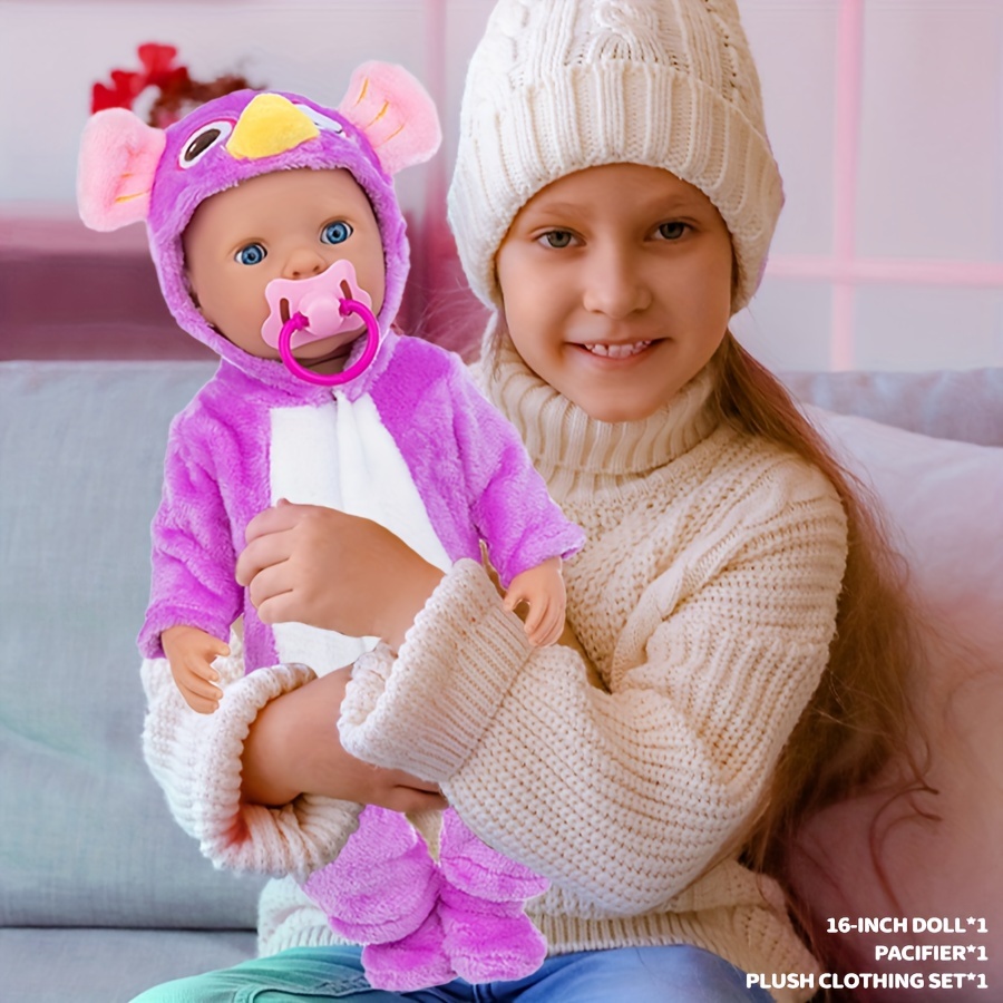 Conjunto de Ropa para Muñeca de 18 Pulgadas con Prendas y Beige  Aterciopelada Vestuario Realista Para Juegos