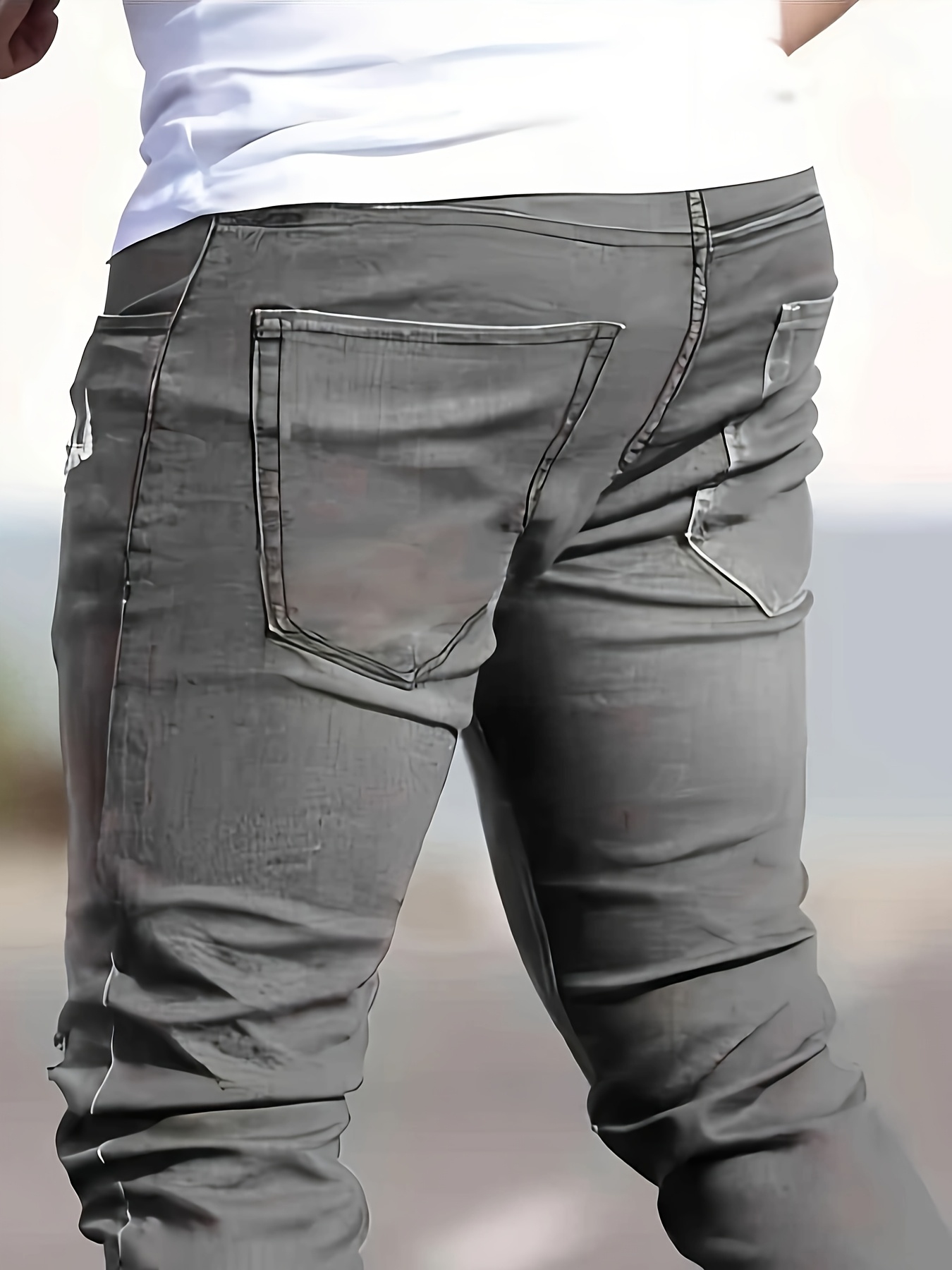 Gengyuan'S - Men'S Slim-Fit Casual Stylish Stretchy Denim Long Pants