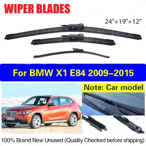 Set 3 Spazzole Tergicristallo Per BMW X1 E84 (2009-2015) – Anteriore 24"+19" E Posteriore 12"