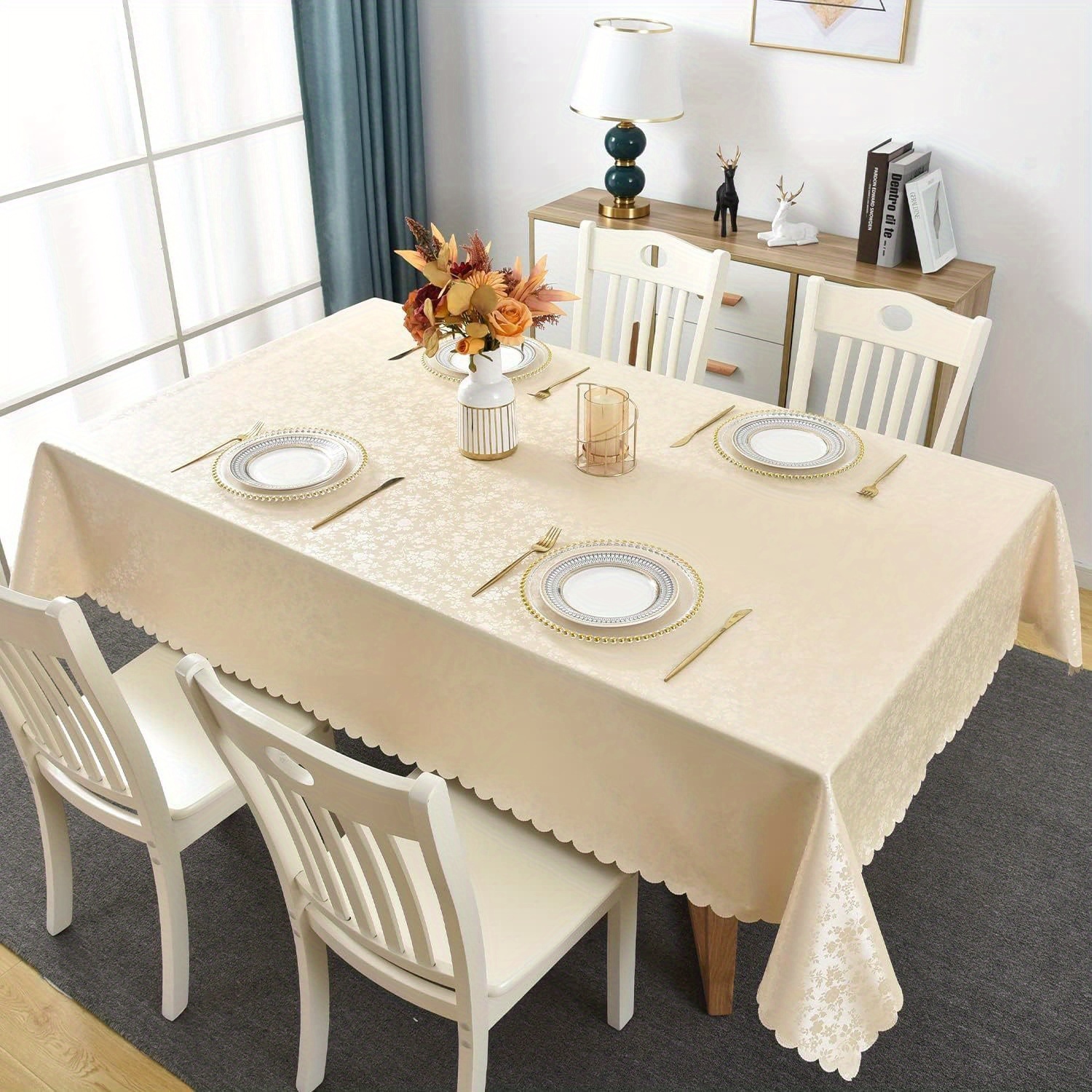 Jacquard Tablecloth Rectangular Round Tablecloth Jacquard Rectangular Tablecloth Kitchen Tablecloth Table Decoration