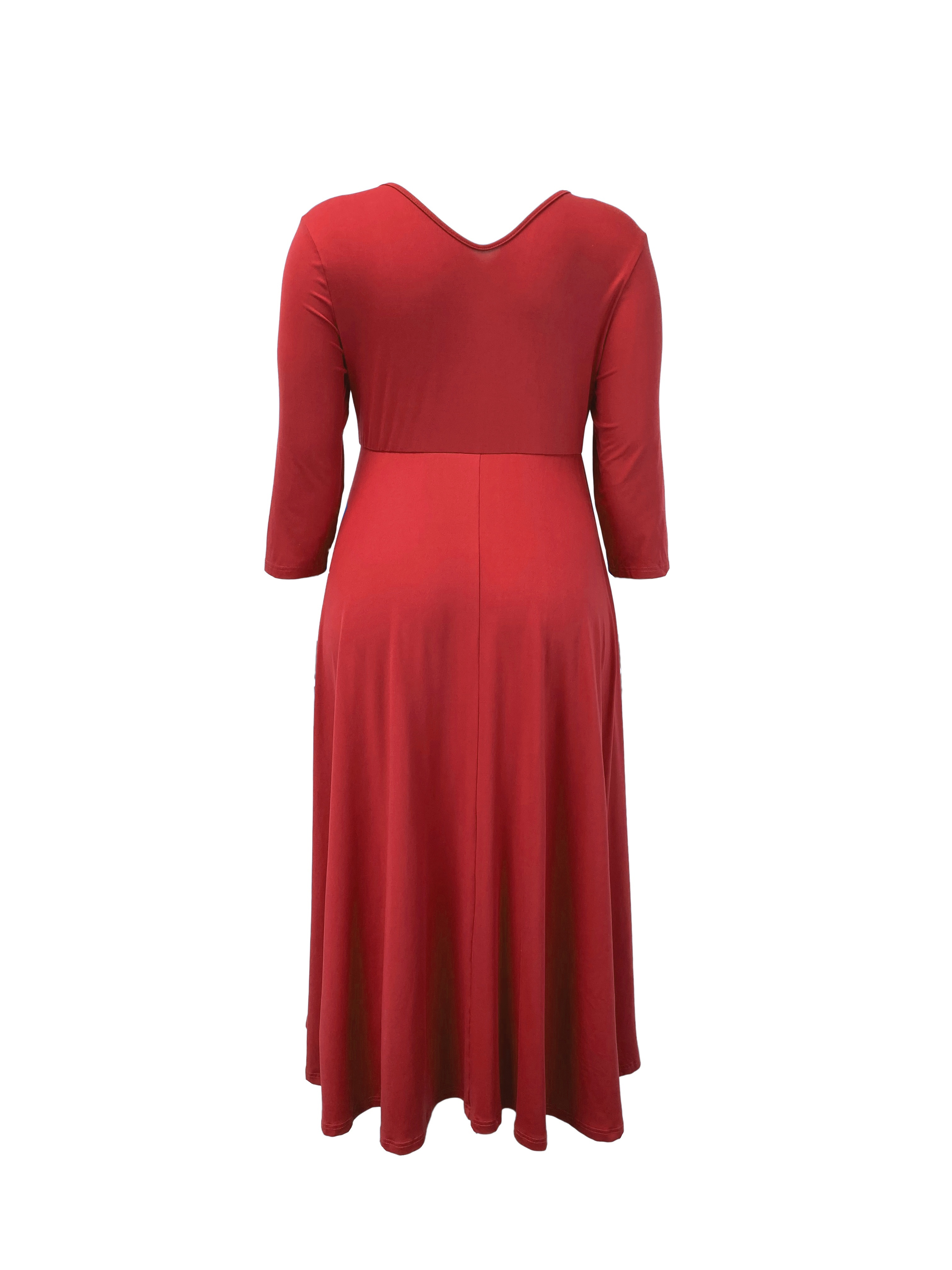 poplin long sleeve dress Puff Long Sleeves Stitched Waist Poplin Dress – shopaleena