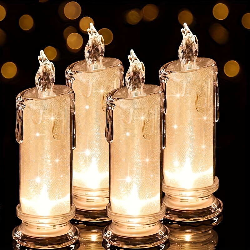 

2/3 Led Flameless Candles Led Gap Post Candles, Including Batteries, Are Candlelight Dinner Valentine's Day Wedding Birthday Bedroom Decorations Halloween Christmas Gifts