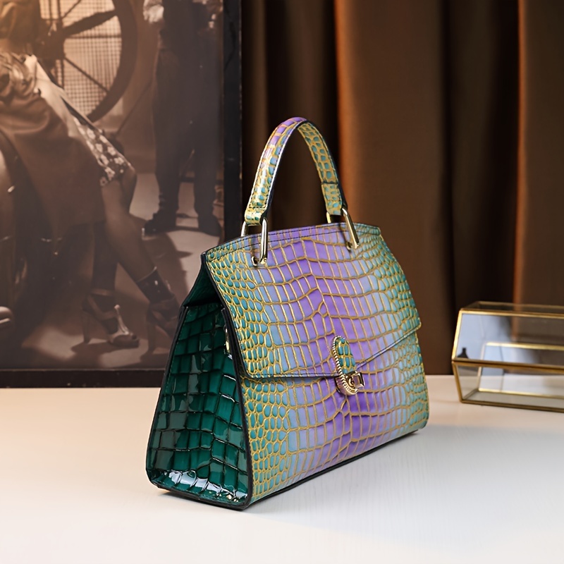 Crocodile Handbag back view