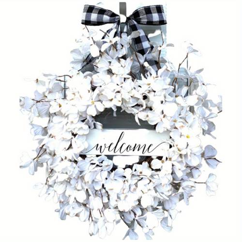 floral wreath door wreath artificial for front door wall decor 15 7in