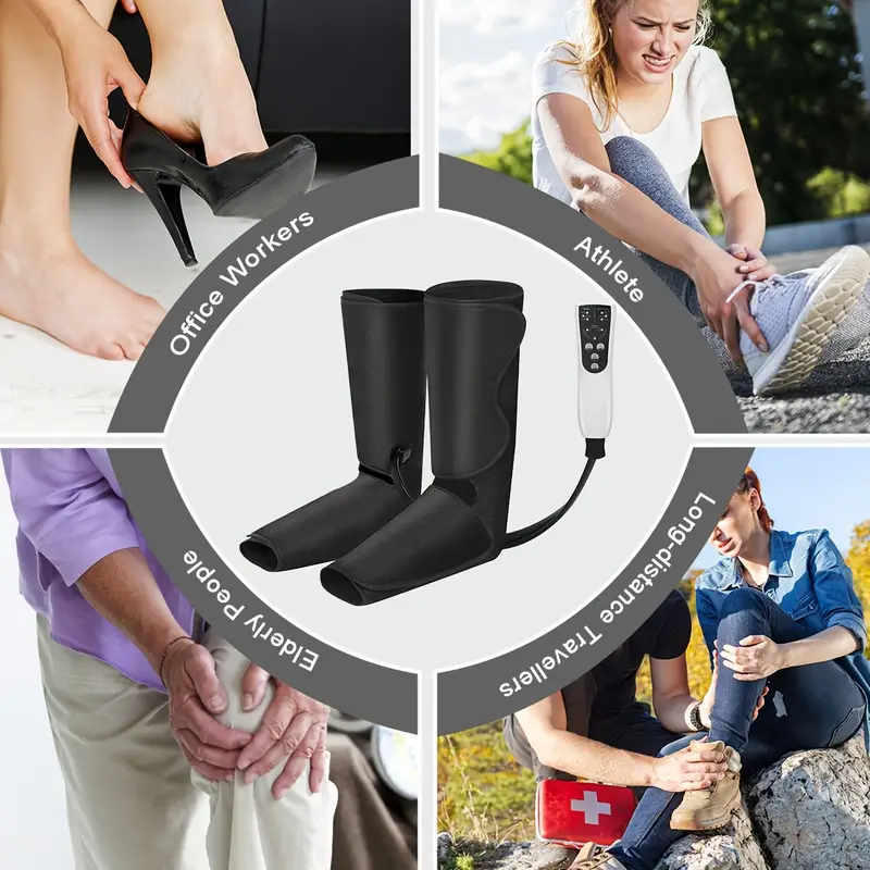 Leg Foot Massager Heat 3 Intensities 3 Air Compression