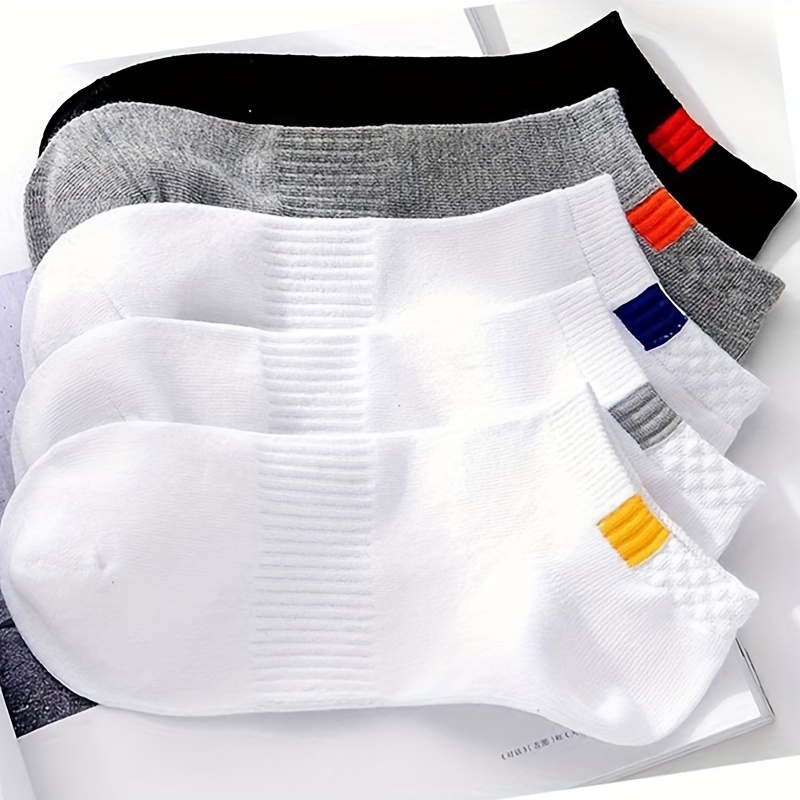 

5/10/20 Pairs Of Men's Ultra Thin & Mesh Liner Socks, Comfy Breathable Casual Soft & Elastic Socks, Spring & Summer