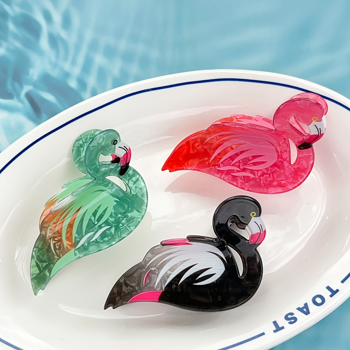 

[1pc Flamingo Hair Claw Clip] 1pc Cute Flamingo Hair Claw Clip, Sweet Cartoon , Pvc Material, Bright , Medium Size, Ideal For High Ponytails, , New Year's Festival Accessory