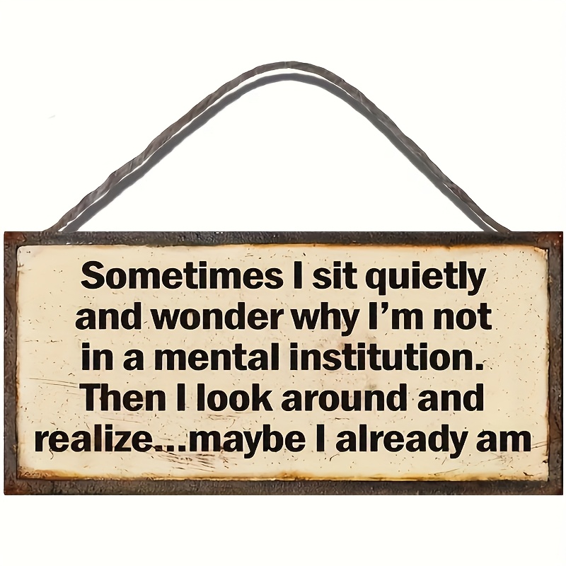 

1pc Wooden Decor - Humorous Plaque, Multipurpose Hanging Decor, No Needed, For Use