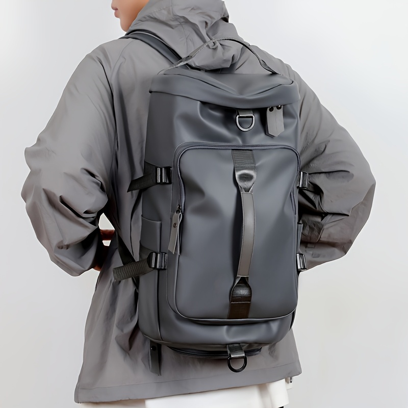 Large Capacity Men'S Backpack, Sports Travel Bag, Gym Tote, Hiking And Trekking Backpack, Cylindrical Shoulder Crossbody Bag