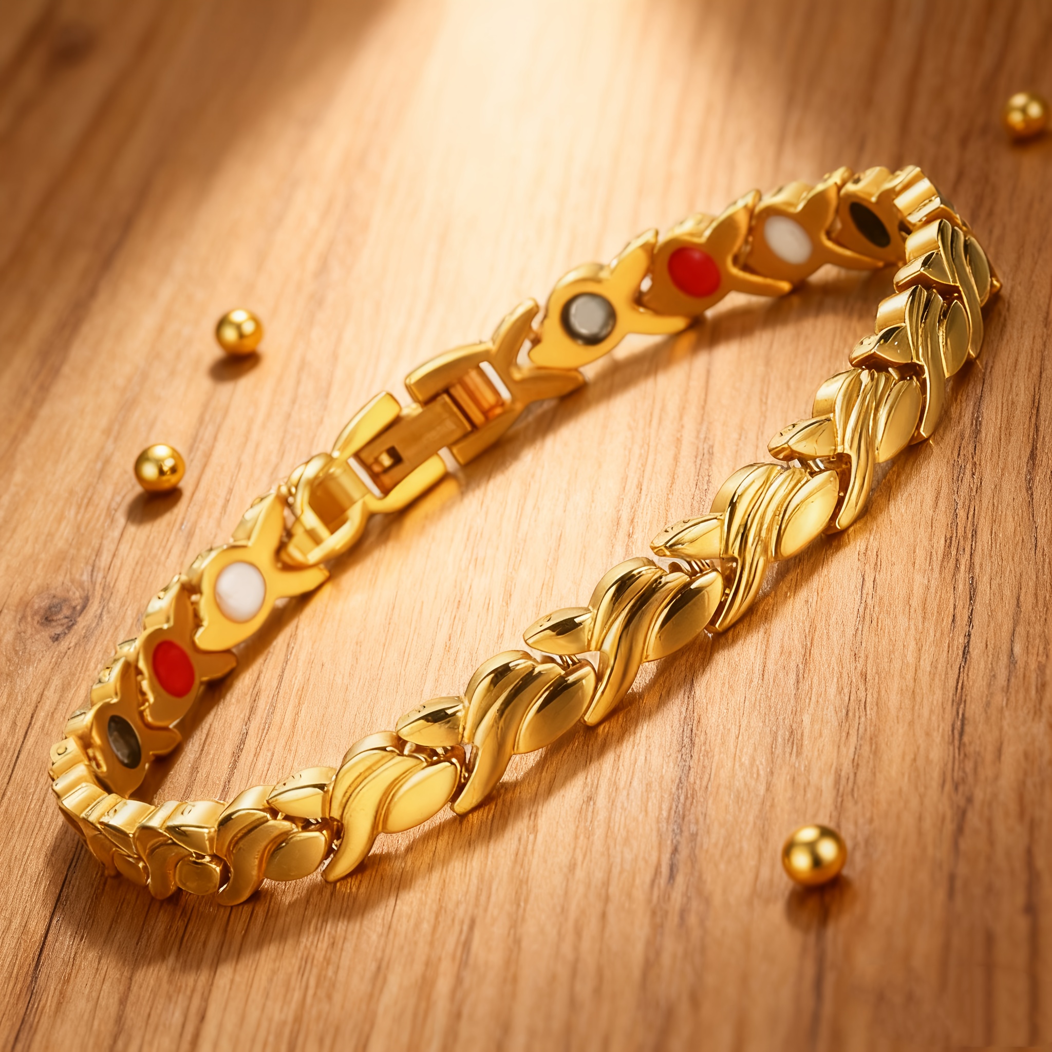 TEMU Bracciale magnetico da donna in acciaio inossidabile con fibbia a orecchie da , stile nuovo e e americano, e con design di nicchia