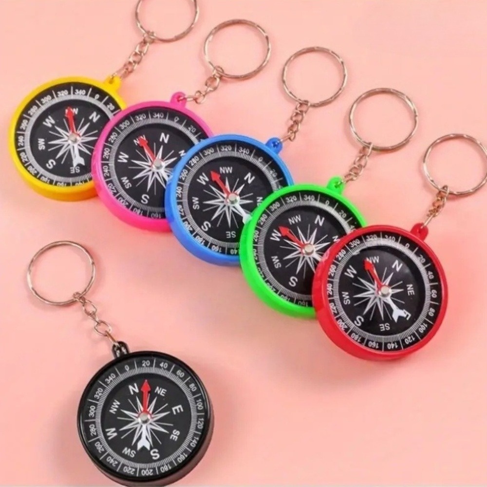 25pcs Outdoor Compass Keychain for Camping