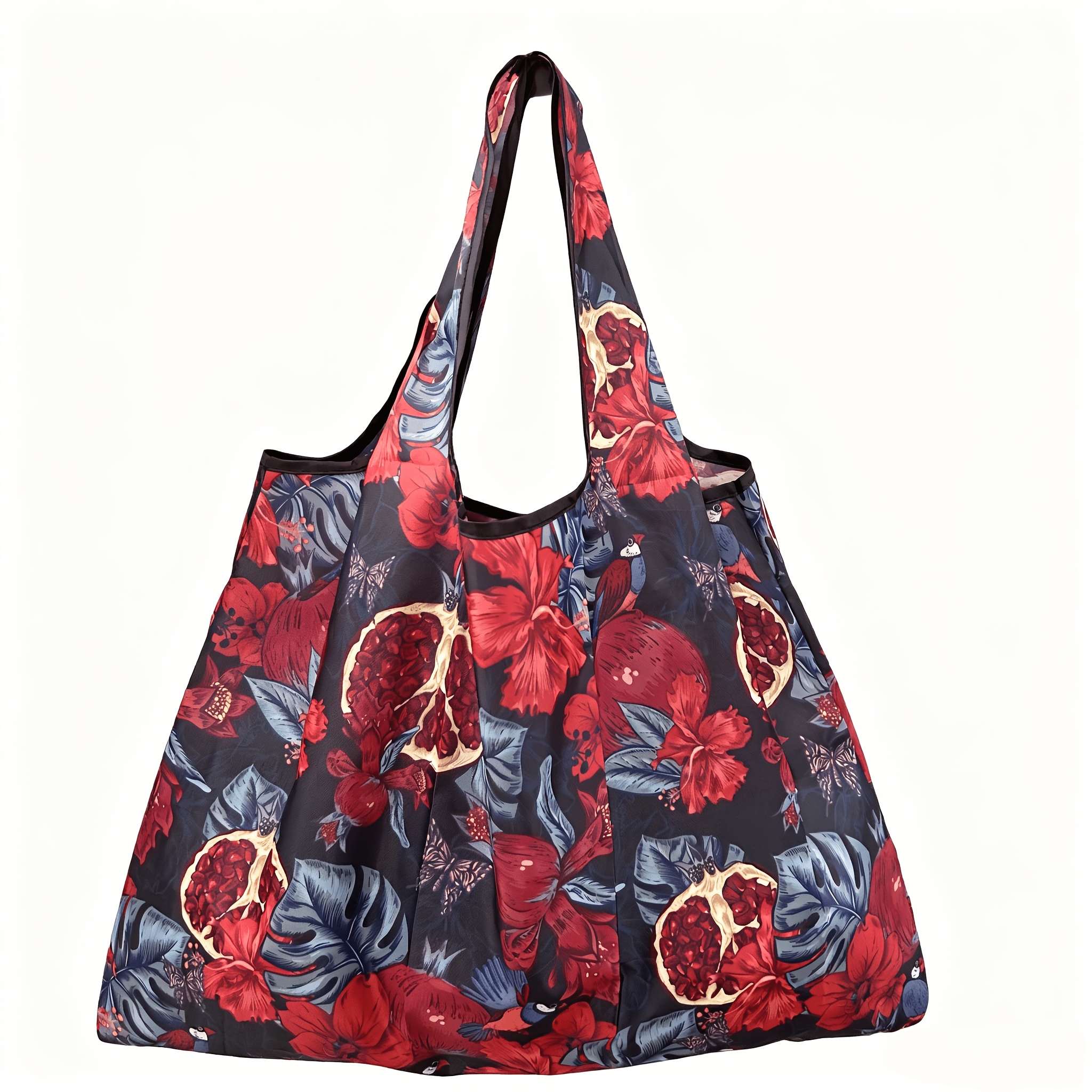 TEMU Large Capacity Oil Painting Supermarket Portable Shopping Bag Lightweight Foldable Shopping Bag Shoulder Hand Tote Bag