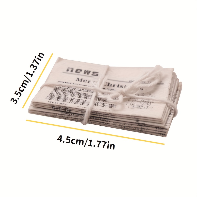Image of Miniature Newspaper Bundle - 10pcs, 1:12 Scale, Colors, Dollhouse Model Decorative Paper, Handmade Paper Model | Realistic Miniature Model | Detailed Printing Quality