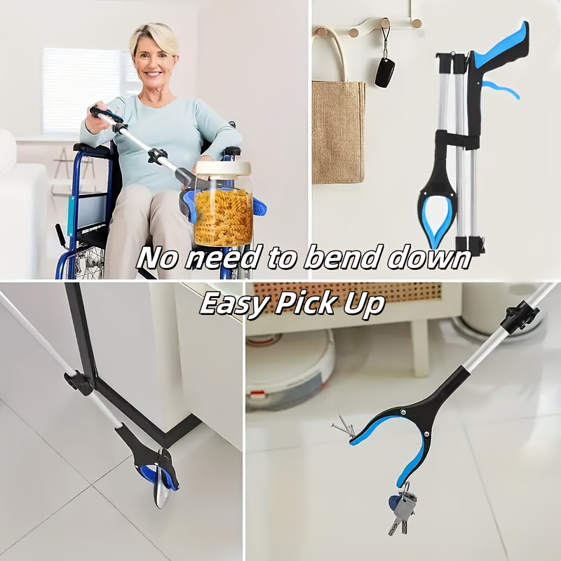 multifunctional extended garbage picker 360 rotatable wide mouth cleaning tongs foldable magnetic grabber soft non slip handle durable litter picking tool for elderly random colors Product details 1