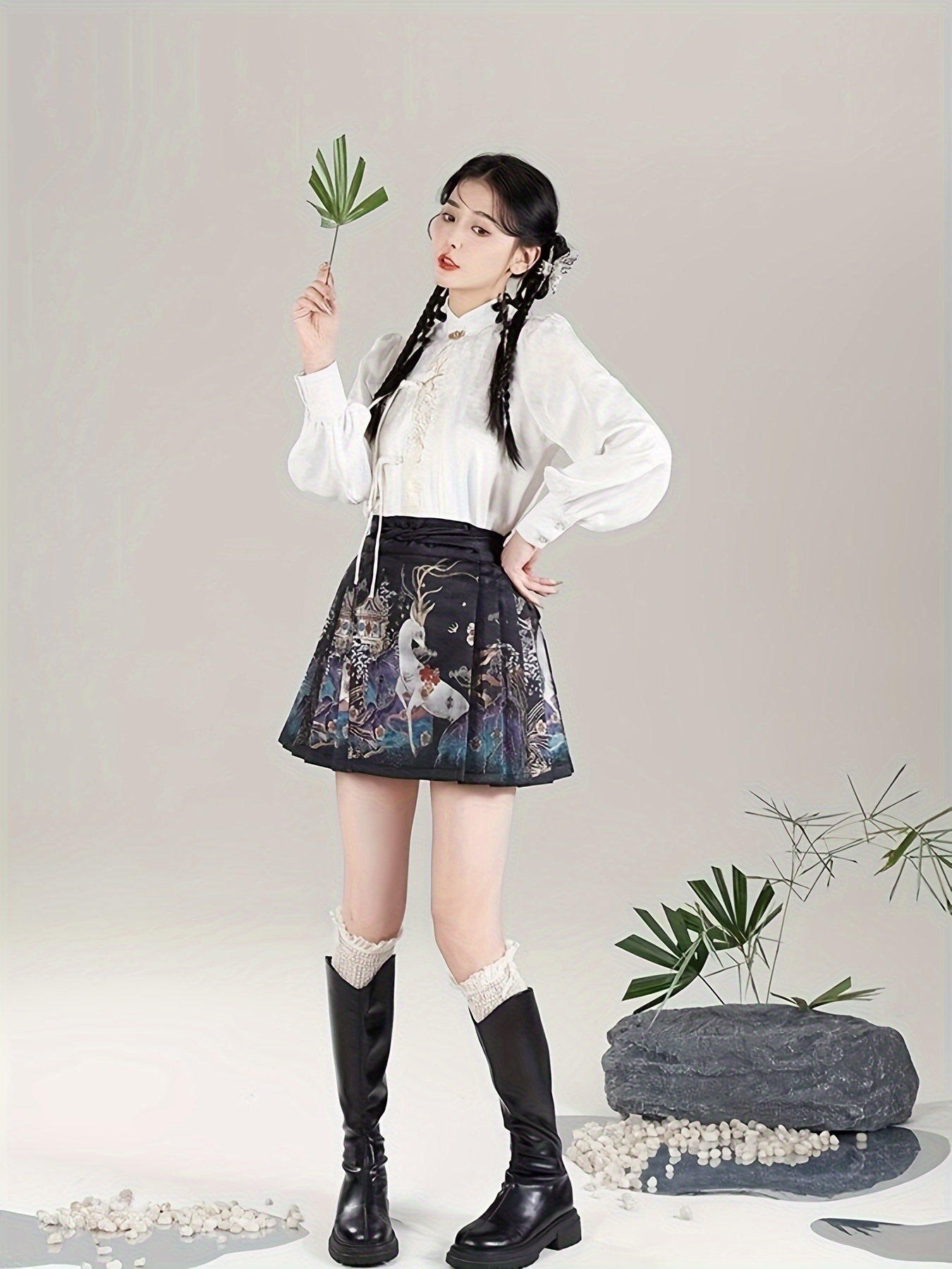 High waisted tie mini skirt best sale