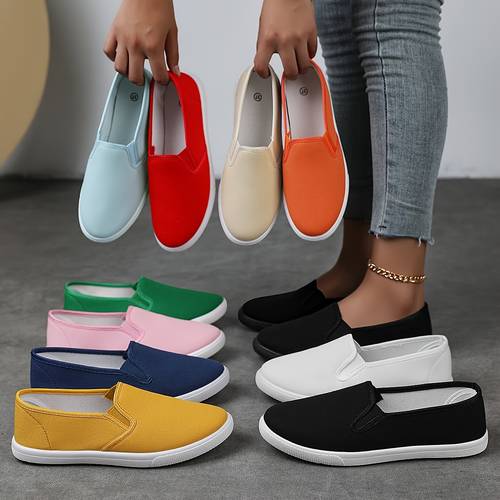 womens classic slip on lightweight breathable casual shoes comfortable walking sports sneakers