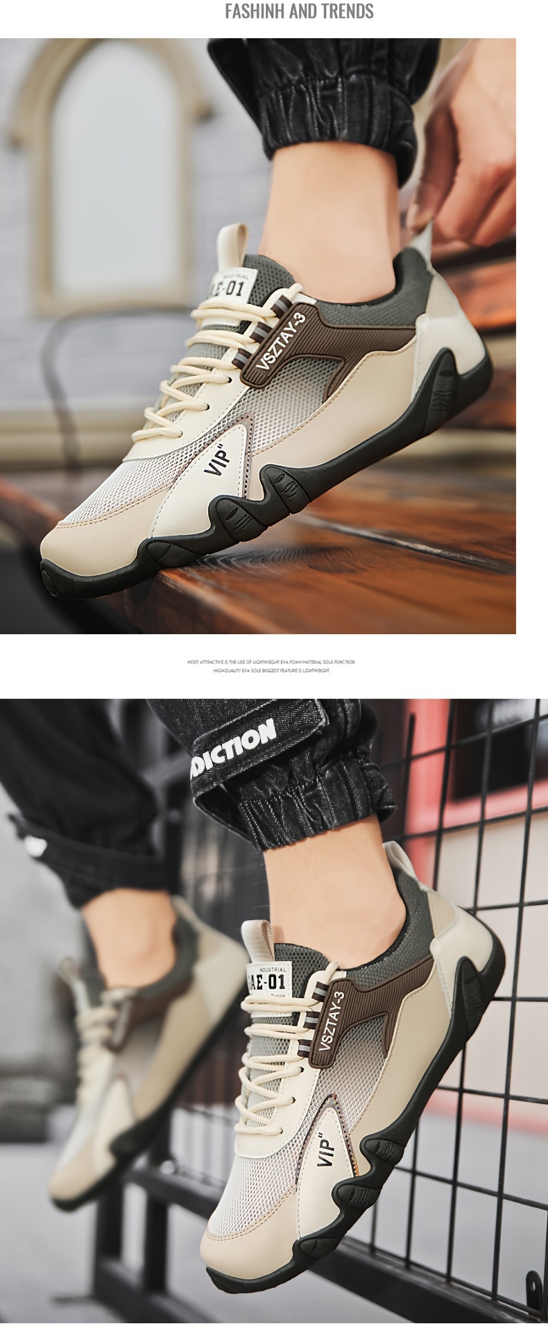  mens trail running shoes 2024 lightweight summer mesh sneakers breathable work casual sports shoes low lined lace up details 2