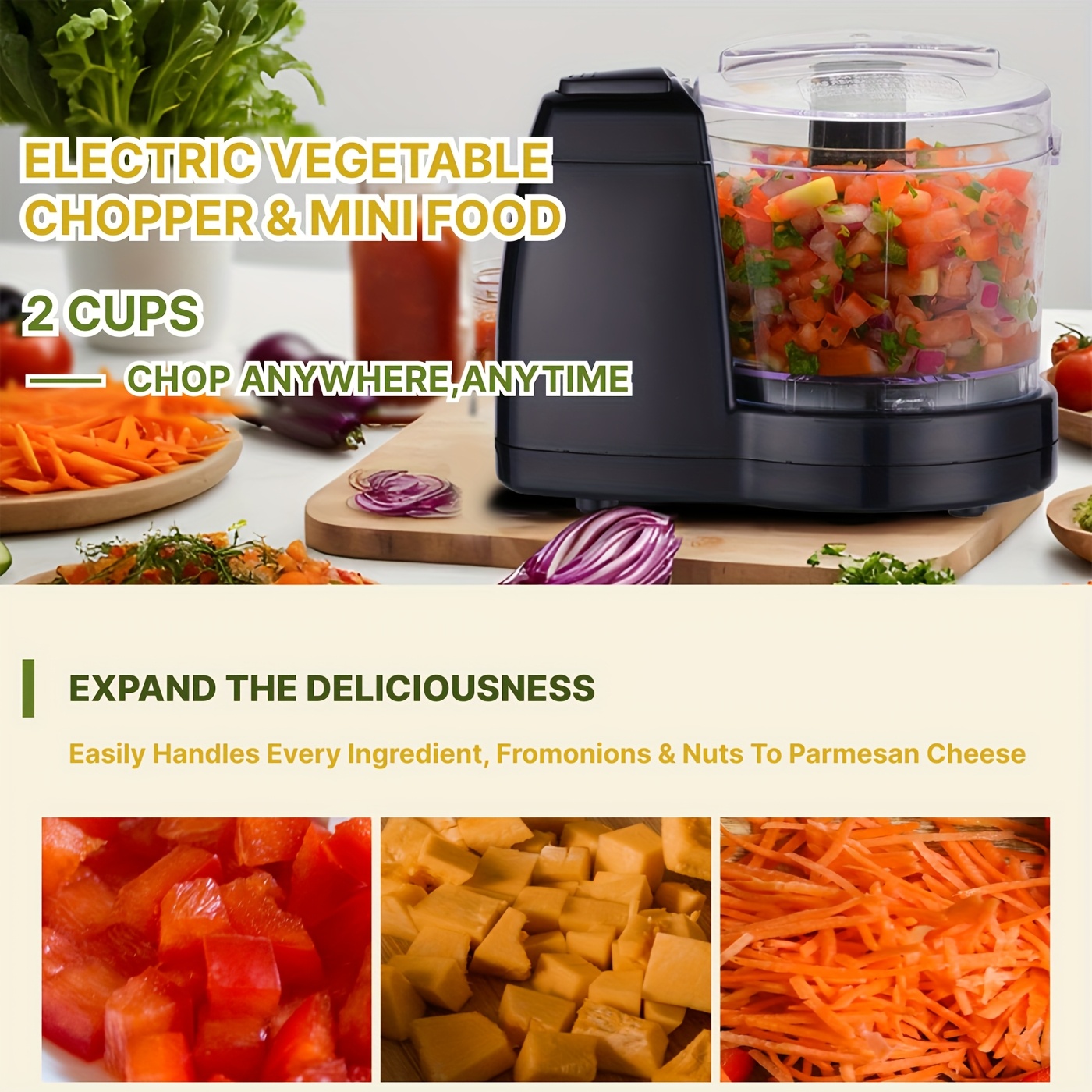 electric meat grinder vegetable   5 cup food processor with 304 stainless steel         blade dishwasher safe   beef vegetables sausage maker dicing mincing puree prep Product details 0