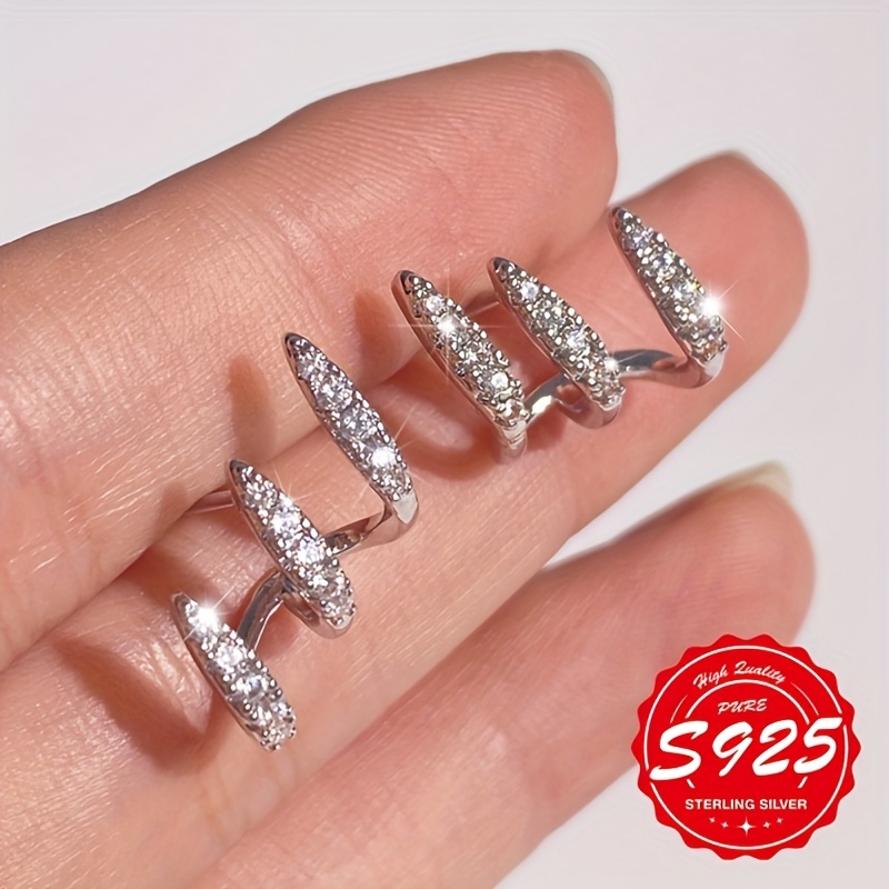 925 Sterling Silver CZ Bohemian Style Earrings