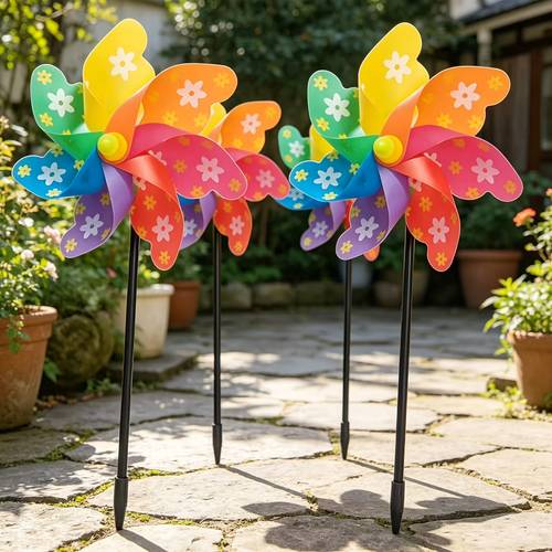 4 piezas de coloridas de hojas con forma de con soportes (requiere ) - adecuados para jardines, fiestas, exteriores, patios, , decoración de de jardines domésticos, de , para , aniversarios y días festivos
